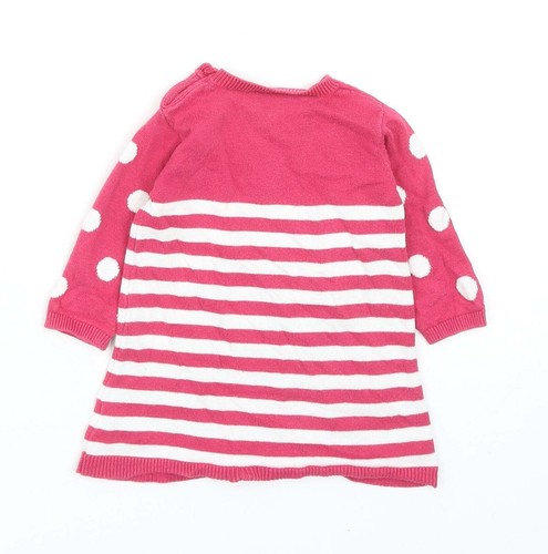 Blue Zoo Girls Pink Cotton Blend Shift Size 3-6 Months - Picture 2 of 12