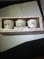 3pk Glass Jar Votive Candle Gift Set Christmas Cookie -2.5oz