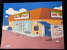 The Simpsons Animation Cel BACKGROUND Copy Vintage Cartoons Homer Bart Lisa R1