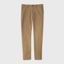 New! Men's Goodfellow Skinny Chino Pants Dark Khaki Length 32