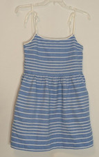 GAP Blue w White Stripes Spaghetti Strap Y2K Mini Dress; Size 4