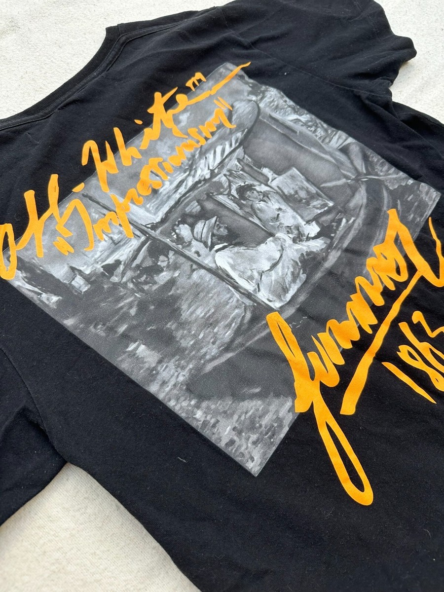 Authentic Off-White T-Shirt Summer 1863 Black Impressionism Logo
