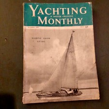 Vintage October 1950 Yachting & Motor Cruising Magazine Marine Show Guide