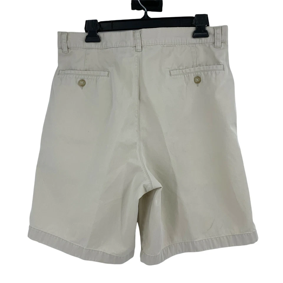 Pantalones Cortos Hombre Charter Club Plisados Frontales Beige Chino 0383 Talla 34 Foto 4 de 4