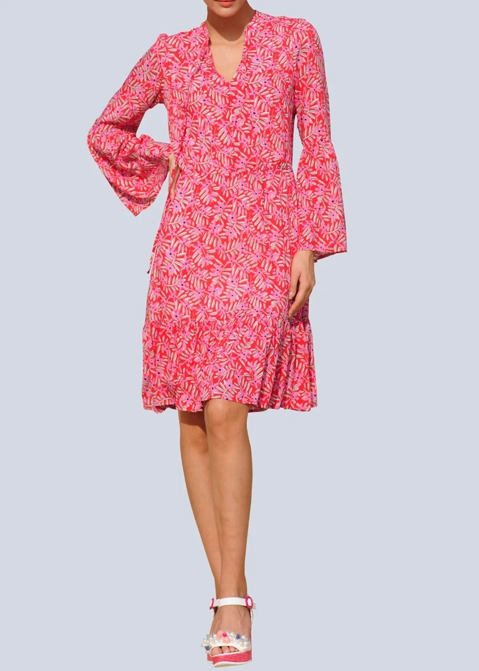 Alba Moda Kleid mit Trompetenärmel pink Gr. 44  0822461116 - Bild 3 von 4