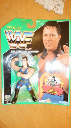 WWF HASBRO 123 KID PUNCH GREEN CARD 1994 action fi...