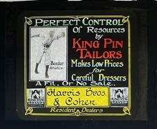 C. 1912 Chief Bender Philadelphia Colorful Glass Slide Harris Bros. & Cohen