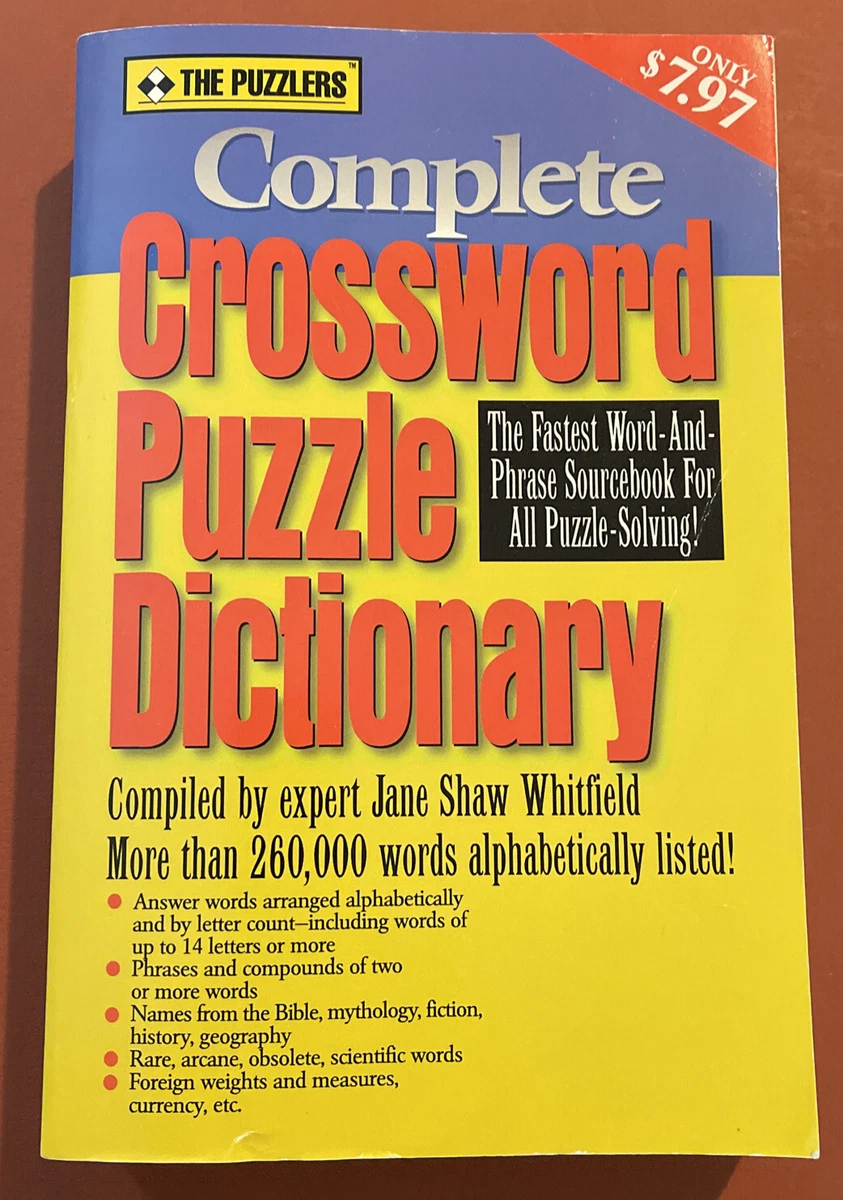 Crossword Puzzle Dictionary, 58 OFF