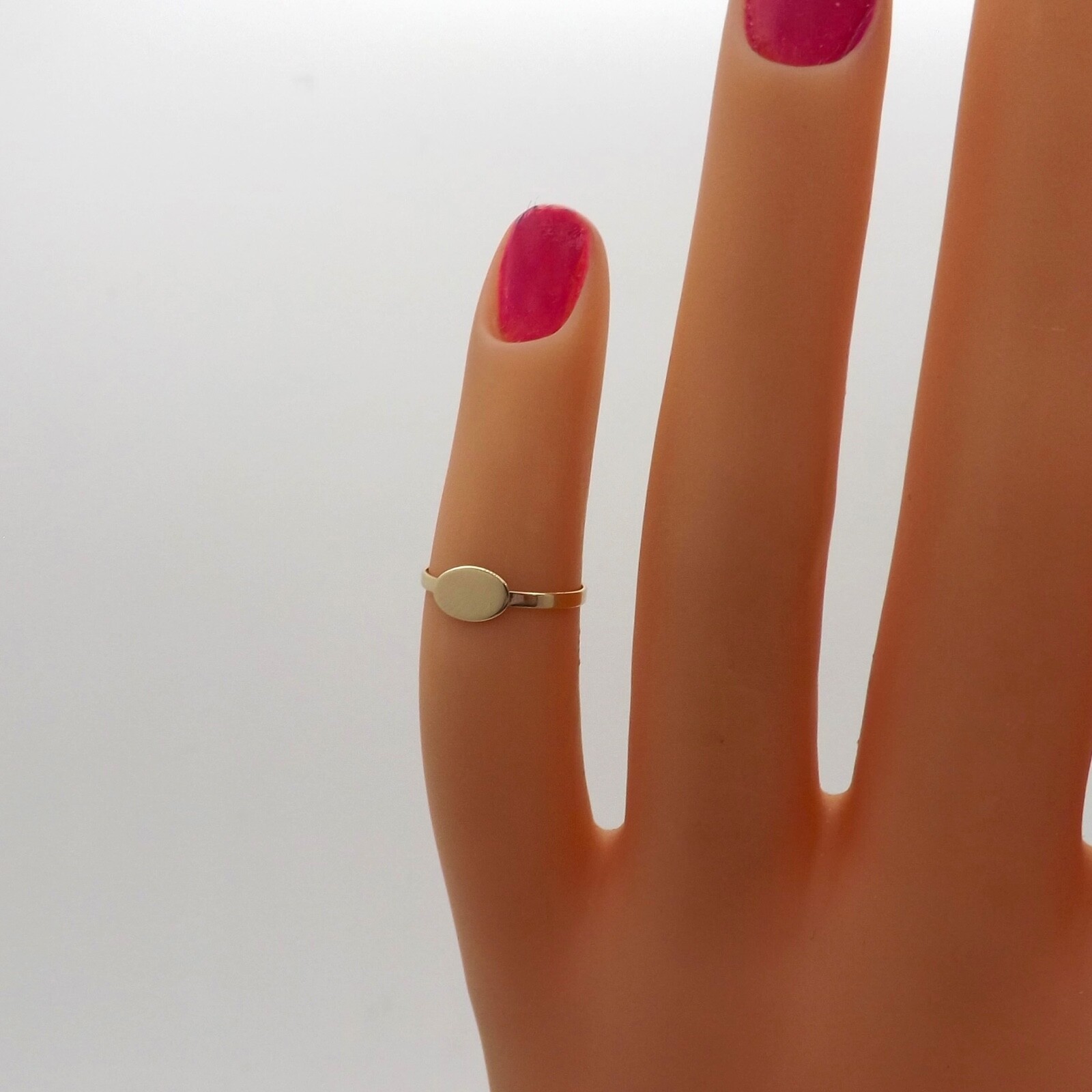 Victorian 14k Gold Signet Letter Initial Engravable Baby Child Ring | eBay