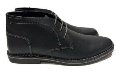 Steve Madden Men\'s Harken Leather Chukka Boots Size 9.5 M Black EUC w/Box! Steve Madden Harken Boot Cognac – 2BigFeet main image 3