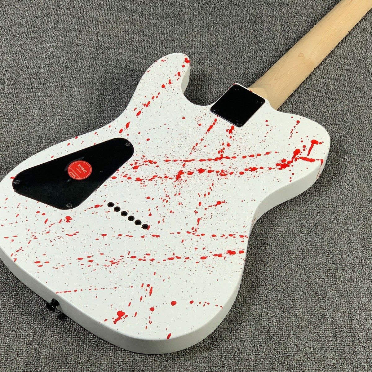Zuwei TL Blood Splatter White Electric Guitar 21F Maple Fretboard