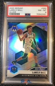 2020 PANINI MOSAIC LAMELO BALL SILVER RC #262 PSA 8 NM- MT ROOKIE