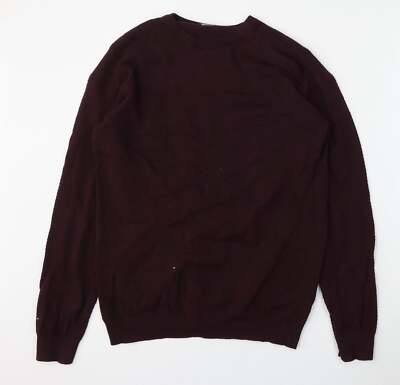 Matalan Herren Pullover rot Rundhals Baumwollmischung Größe L