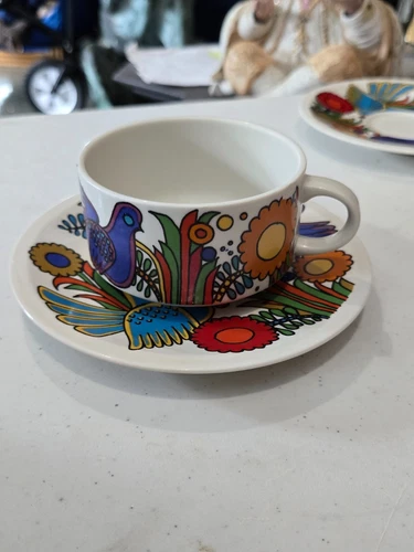 VILLEROY  & BOCH ACAPULCO  COFFEE CUP AND SAUCER OLD MARK