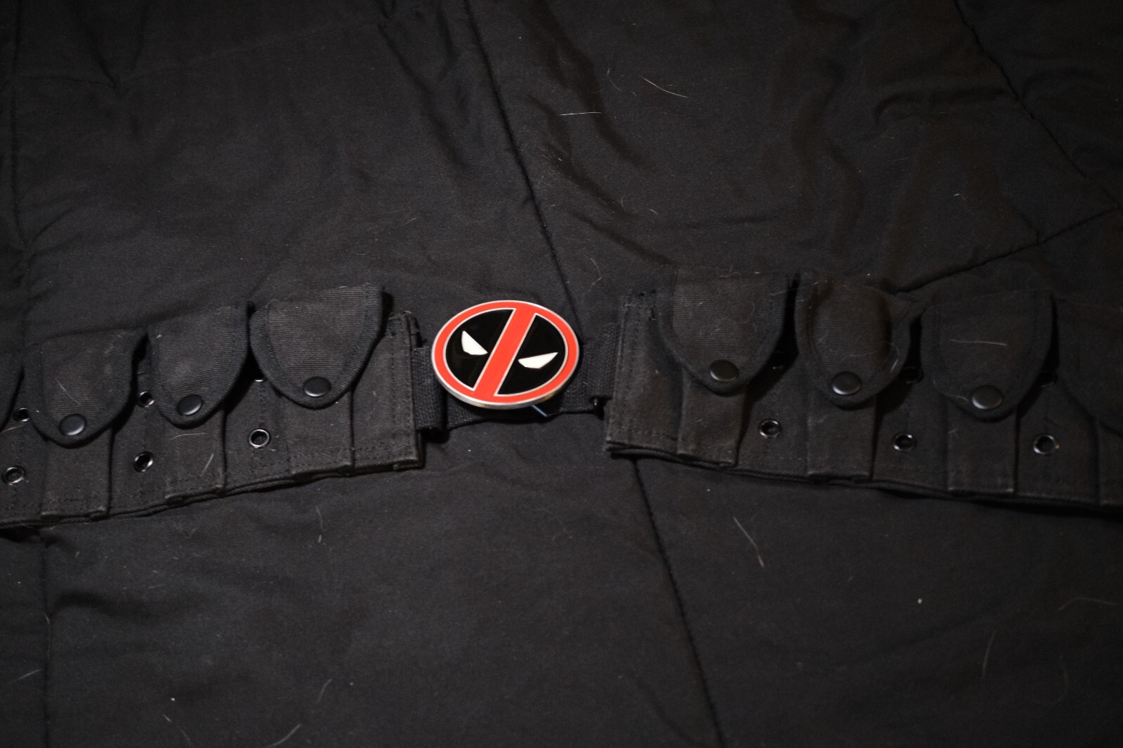 Stealth Black 10-Pocket Tactical Utility Pouch with Deadpool Design by Ultimate Arms Gear