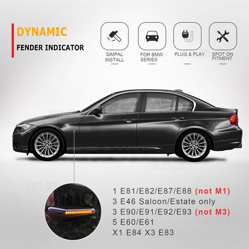 For BMW E82 E87 E90 E92 E60 E46 LED Fender Side Marker Light Blinker Turn SIgnal - Picture 5 of 9