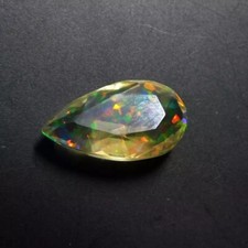Stunning Natural New Fire Opal 9-11 Ct Pear Cut Loose EGL Certified Gemstone