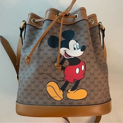 Original Gucci Disney Gucci GG/Mickey Mouse Printed Shoulder Bag