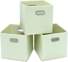 Fabric Storage Bins Cubes Baskets Containers-(11X11X11) with Dual Handles Cube S