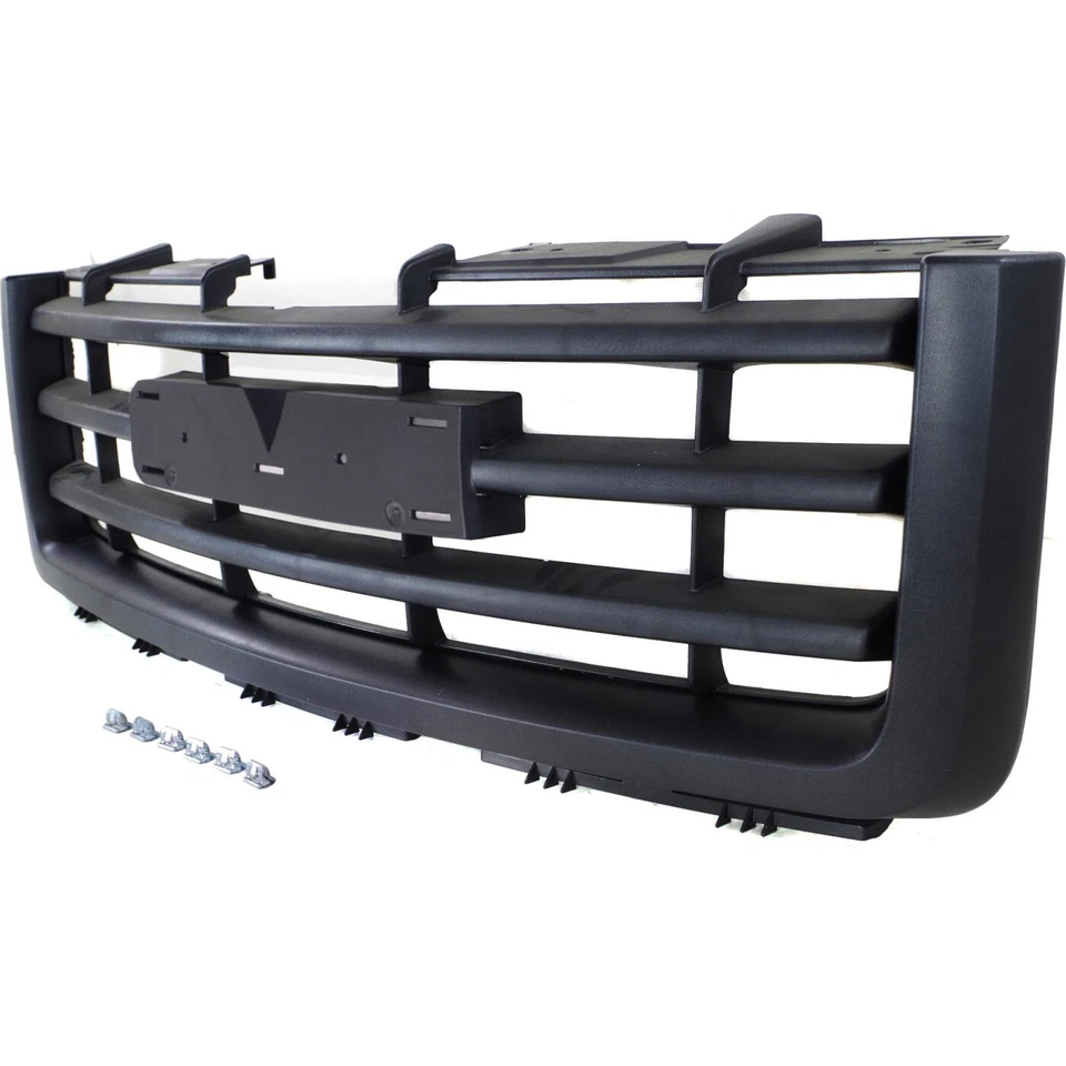 New Fits 2007-2013 GMC Sierra 1500 Pickup Front Grille Assembly Black GM1200583 - Imagem 3 de 4