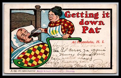 Post Card - Getting it Down Pat - At Fronolulu, H. I.
