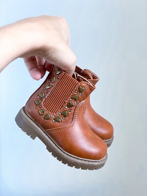 Asda George baby infant brown Leather Boots UK3 Autumn Winter UK