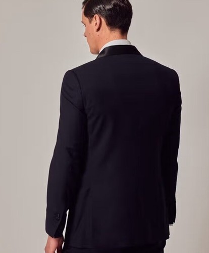 Brandneu mit Etikett Herren Hawes & Curtis marineblau Schal Abendessen schmal Blazer Jacke 38 L £249 - Bild 2 von 6