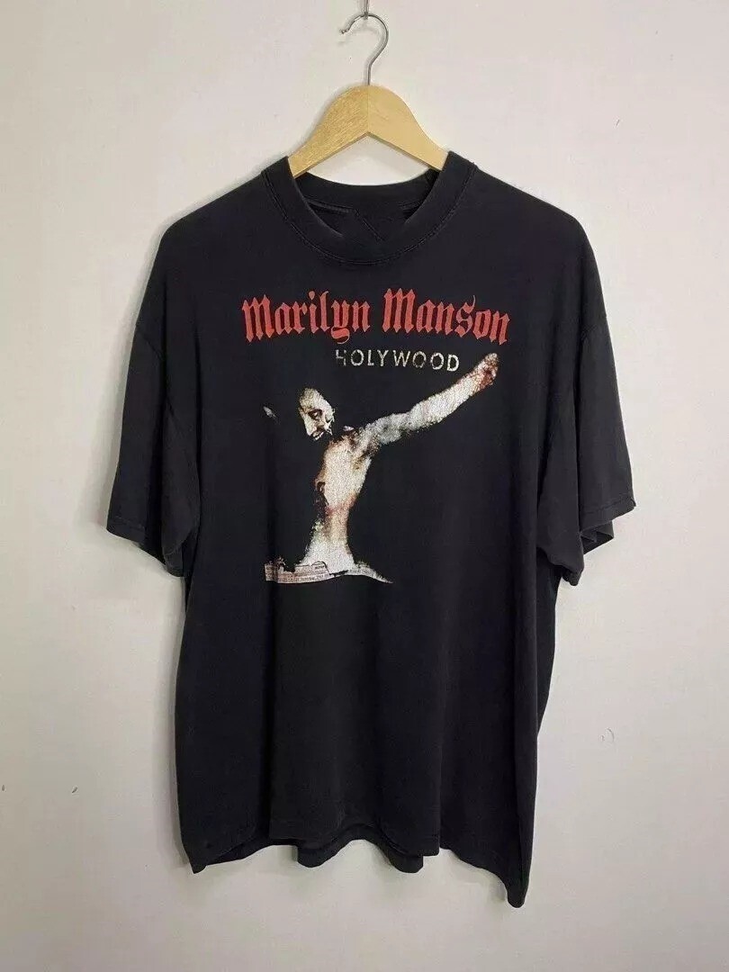 2000 Marilyn Manson HolyWood Band Unisex Tshirt TR1411_43