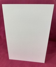 53 Brilliant White Zeta Linen A7 Blank Creased Cards For Paper craft  260 GSM