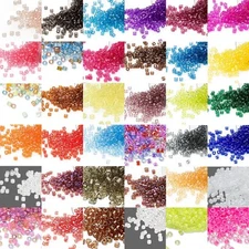 1,000 Little Miyuki Delica Transparent 11/0 Round Glass Seed Beads in 5 Gram