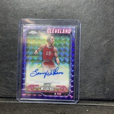 2024-25 Topps Chrome - Autographs Lenny Wilkens #TCA-LWI Purple Geo Refractor
