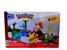 MEGA Pokémon Building Toy Kit Kanto Region Team with 4 Figures 130 Pieces
