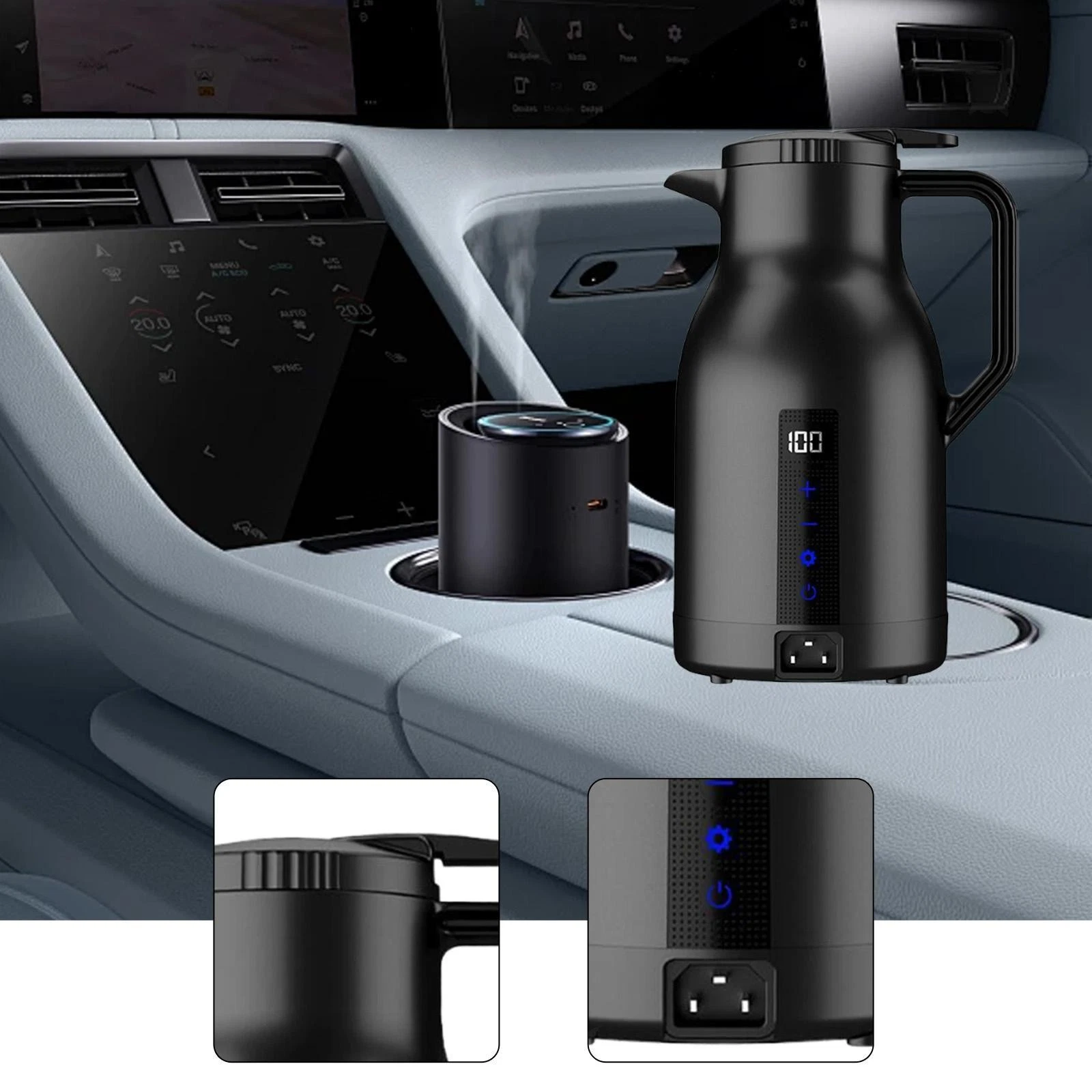 12V 24V Car Kettle Boiler Heated Water Boiler for Family Cars Commuting