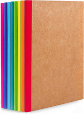 8 Pack Composition Notebooks Bulk, Kraft Cover Lined Blank College Ruled Composi