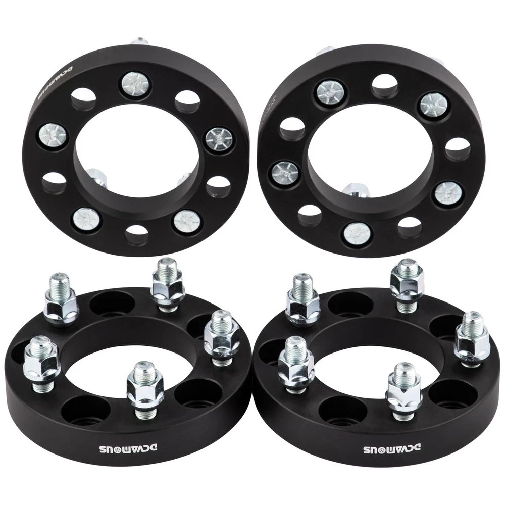 DCVAMOUS 4PC Black 5x115 to 5x120 Wheel Adapters 1 Inch 12x1.5 Studs Compatib...