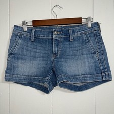 VTG Old Navy Ultra Blue Denim Shortie Shorts Women's Size 6 Y2K