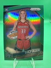 Lucy Olsen 2025 Panini Prizm WNBA Green Prizm #145 RC Mystics