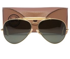 VINTAGE B L RAY-BAN USA 62 14 OUTDOORSMAN AVIATOR SUNGLASSES W/CASE EXCELLENT