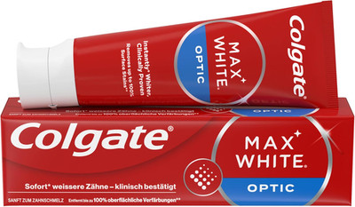 Colgate Zahnpasta Max White Optic Whitening-System entfernt Verfärbungen 75ml