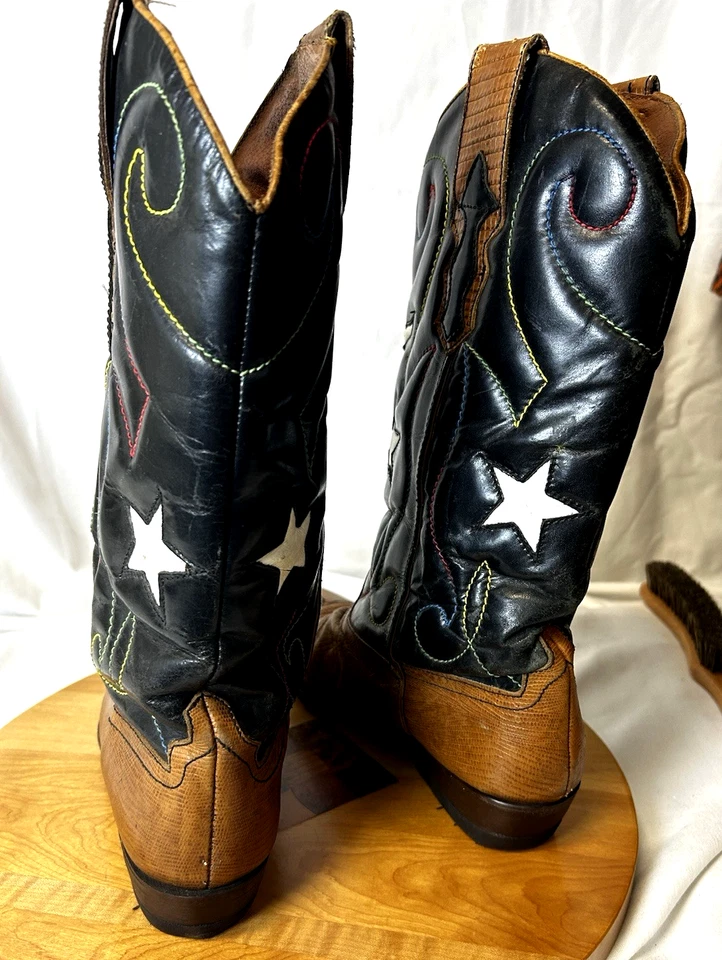 Nine West Woman's Cowboy Boots "Peggy Sue" Size 7 NEW Soles + Heels - Image 2 of 4