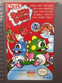 Bubble Bobble NES Nintendo Game Cartridge Japan Made Classic Taito Dino-Mights