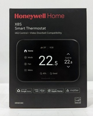 Honeywell Home X8S Smart Thermostat - IAQ Control + Video Doorbell Compatibility