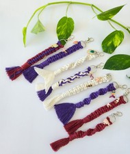 Boho Macrame Key Chains, 7"-8", Handmade, New