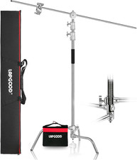Stainless Steel Heavy Duty 10.8Ft C Stand with Boom Arm Holding Arm