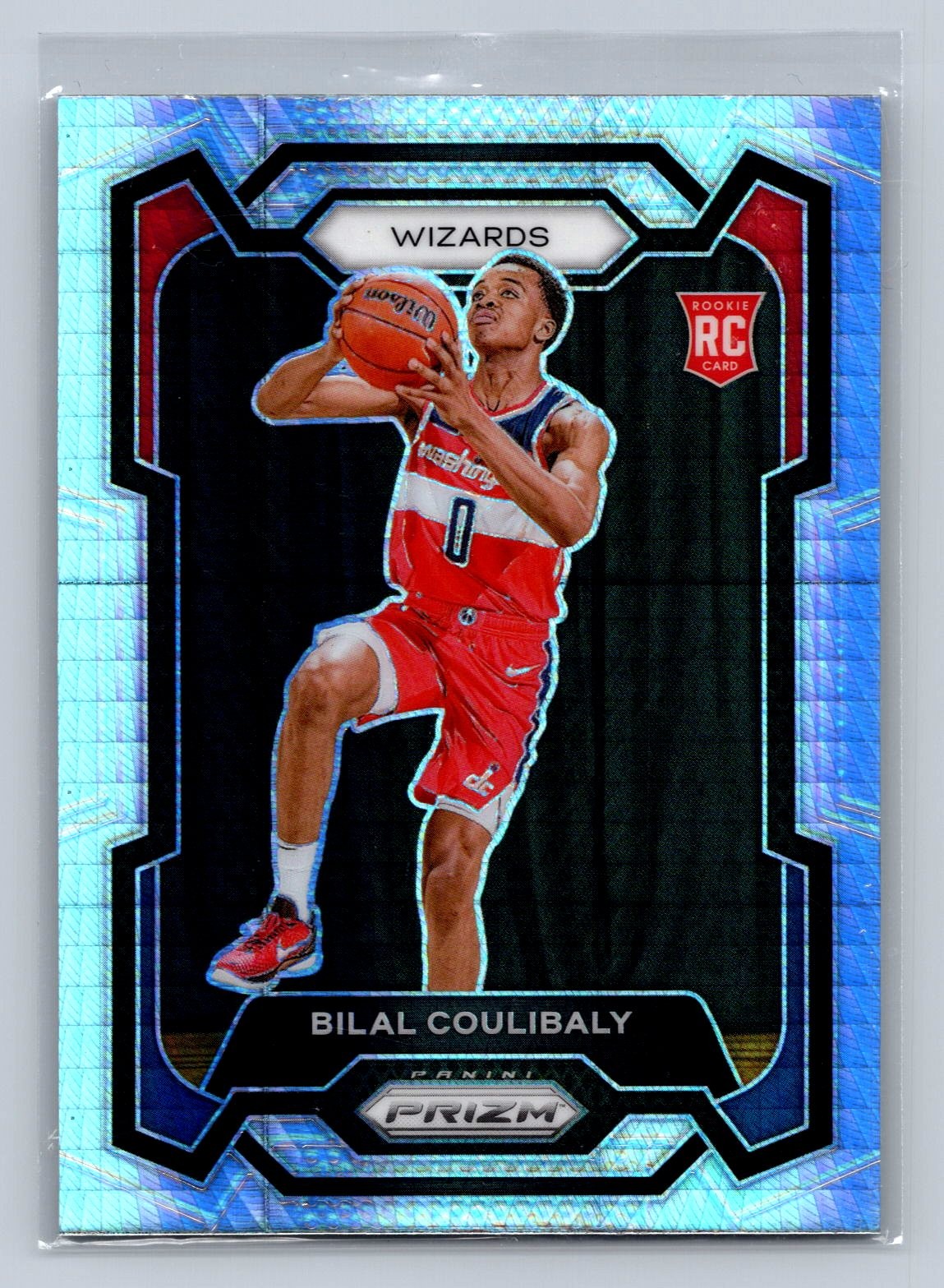 2023-24 Panini Prizm Bilal Coulibaly #153 Prizms Hyper Washington Wizards