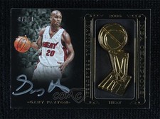2014 National Treasures NBA Champions Signatures 7/49 Gary Payton Auto HOF 12kd