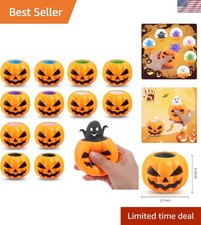 Halloween Pumpkin Squishy Toys - 12PCS 6 Colors Stress Relief Ghost Toy for T...