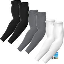 ARFNKIM Arm Sleeves for Men Women, UV Sun Standard, Black white dark Gray