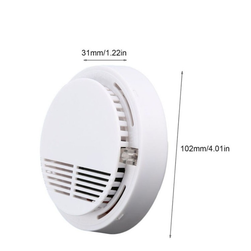 2PC Smoke Detector Fire Gas Alarm Detector W Battery Photoelectric Sensor Alert