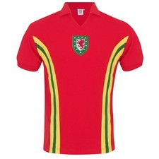 Wales Cymru FAW Official Gift Mens Retro 1958/1976/1984 Football Kit Shirt Red